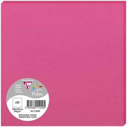Заготовка для открыток Pollen 160*160 мм/210 г, Int. pink/Инт. розовый, 1124C