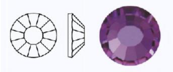 Стрази фольговані 20050/497-11-612/AMETHYST- ss6 (1,9-2,1 мм, 40 шт.) M.C.Rose VIVA12