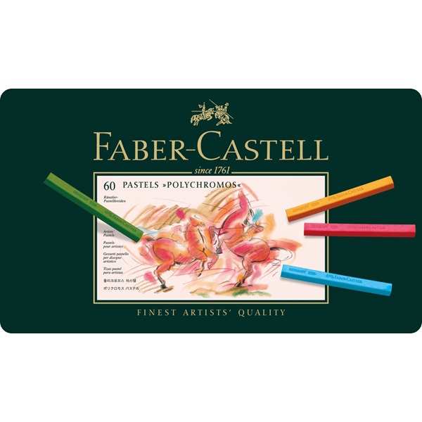 Пастель POLICHROMOS 60 цв. в металлической коробке, 128560 Faber-Castell