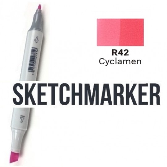 Маркер SKETCHMARKER, 2 пера: долото и тонкое, Cyclamen - Цикламен, SM-R42 3