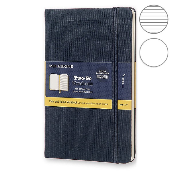 Записник Синій медіум, Moleskine Two-Go, TWOGO31B27