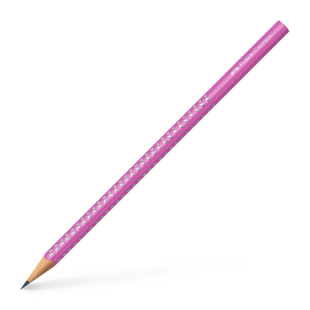 Карандаш чернографитный Grip Sparkle, розовый, 118229 Faber-Castell