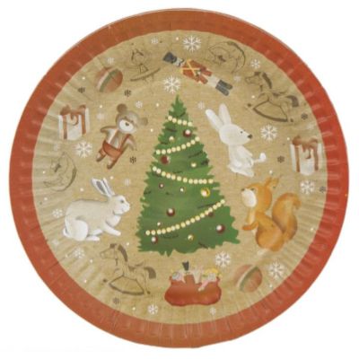 Тарілка пап. Зимова Фантазія, 17 см 6 од., 1502-3271