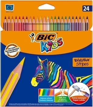 Набір олівців 24 кол. Kids Еволюшн Страйпс, bc950525 BIC 3