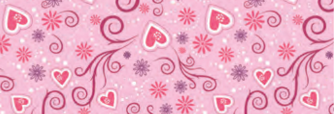 Картон диз. двухсторонний "Tiny"300 г 20*30 см мотив орнамент с сердечками UR-13282201R