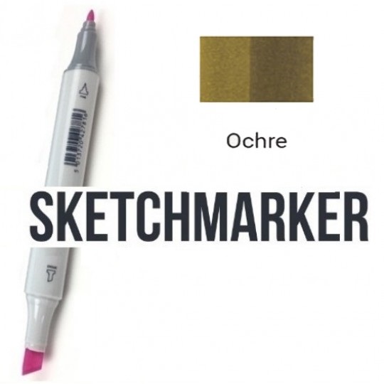 Маркер SKETCHMARKER, 2 пера: долото и тонкое, Ochre - Охра, SM-Y81 3