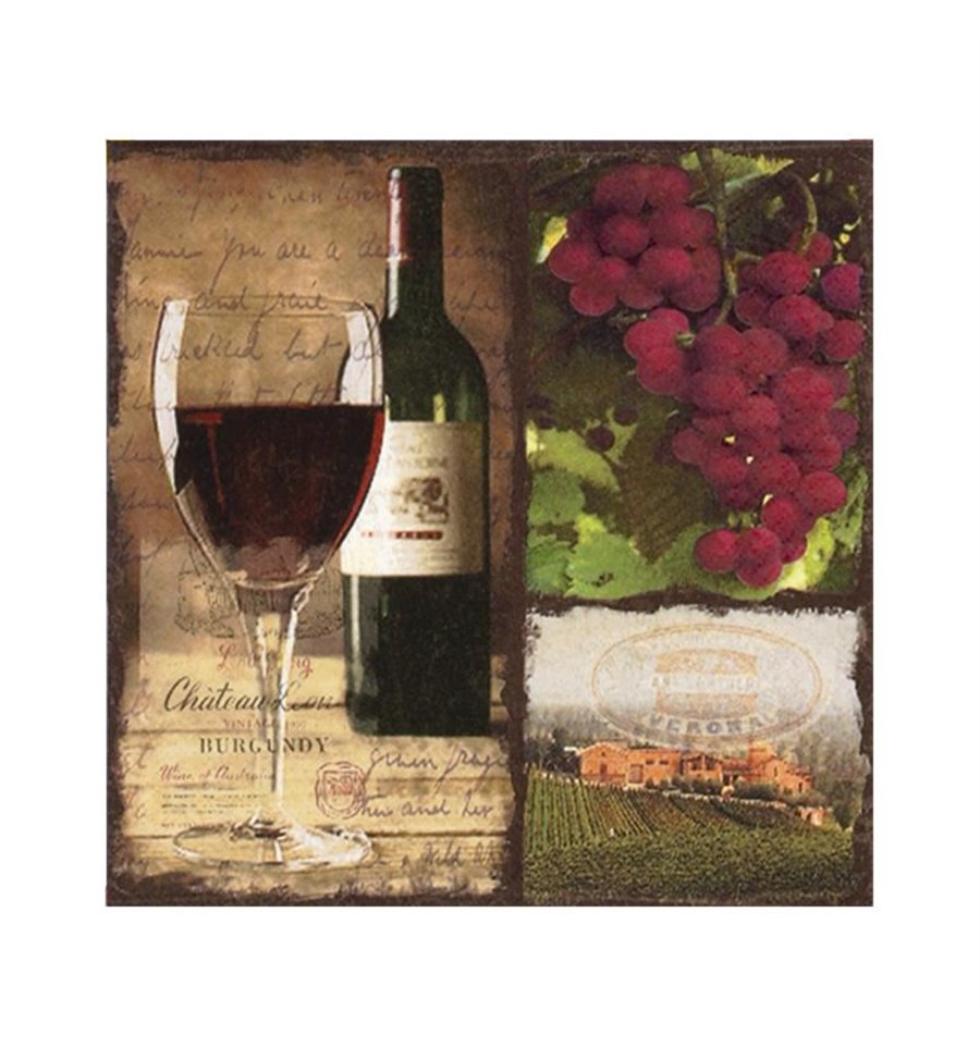 Декупажные салфетки "Вино красное", 33*33 см, ti-flair