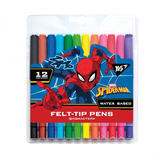 Фломастеры YES 12 цв. "Marvel. Spiderman", 650478