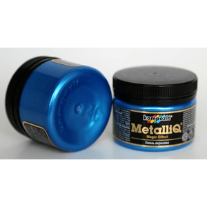 Краска акриловая эмаль Metalliq Kompozit голубое сияние 0,1 кг