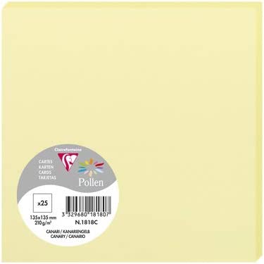 Заготівка для листівок Pollen 135*135 мм/210 г, Canary/Канарковий, 1818C