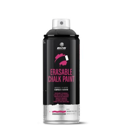 Аерозольна фарба на крейдяній основі MTN PRO Erasable Chalk Paint WB 400 мл, чорний, EX014PC9011W