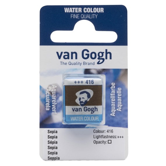 Фарба акварельна Van Gogh 416 Сепія, кювета, Royal Talens