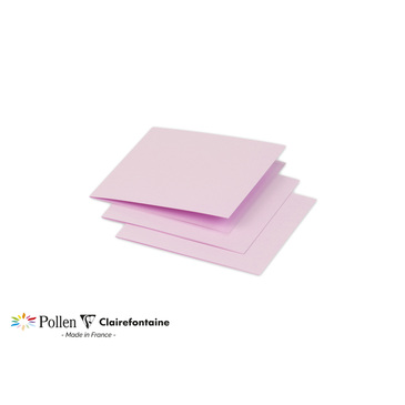 Заготовка для открыток сложенная Pollen 116*116 мм/210 г, Dragee pink, Розовое драже, 16133C Clairefontaine