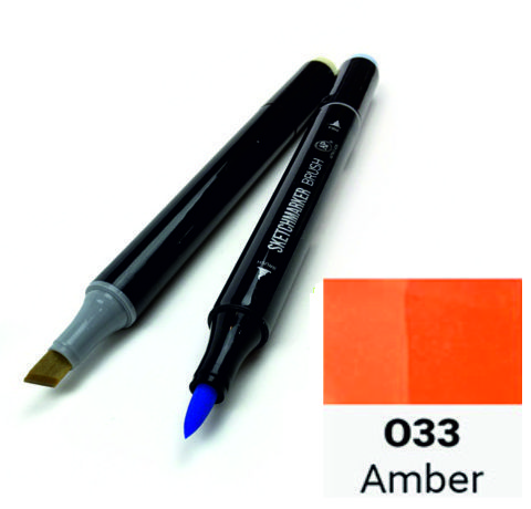 Маркер двосторонній SKETCHMARKER Brush Бурштиновий, SMB-O33 3