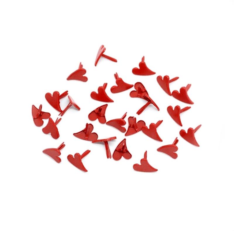 Набор брадсив фигурных Сердце, 1,2 см, 10 шт