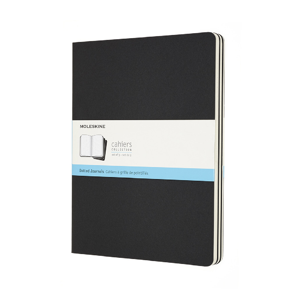 Записник Чорний великий точка, Moleskine Cahier, QP324