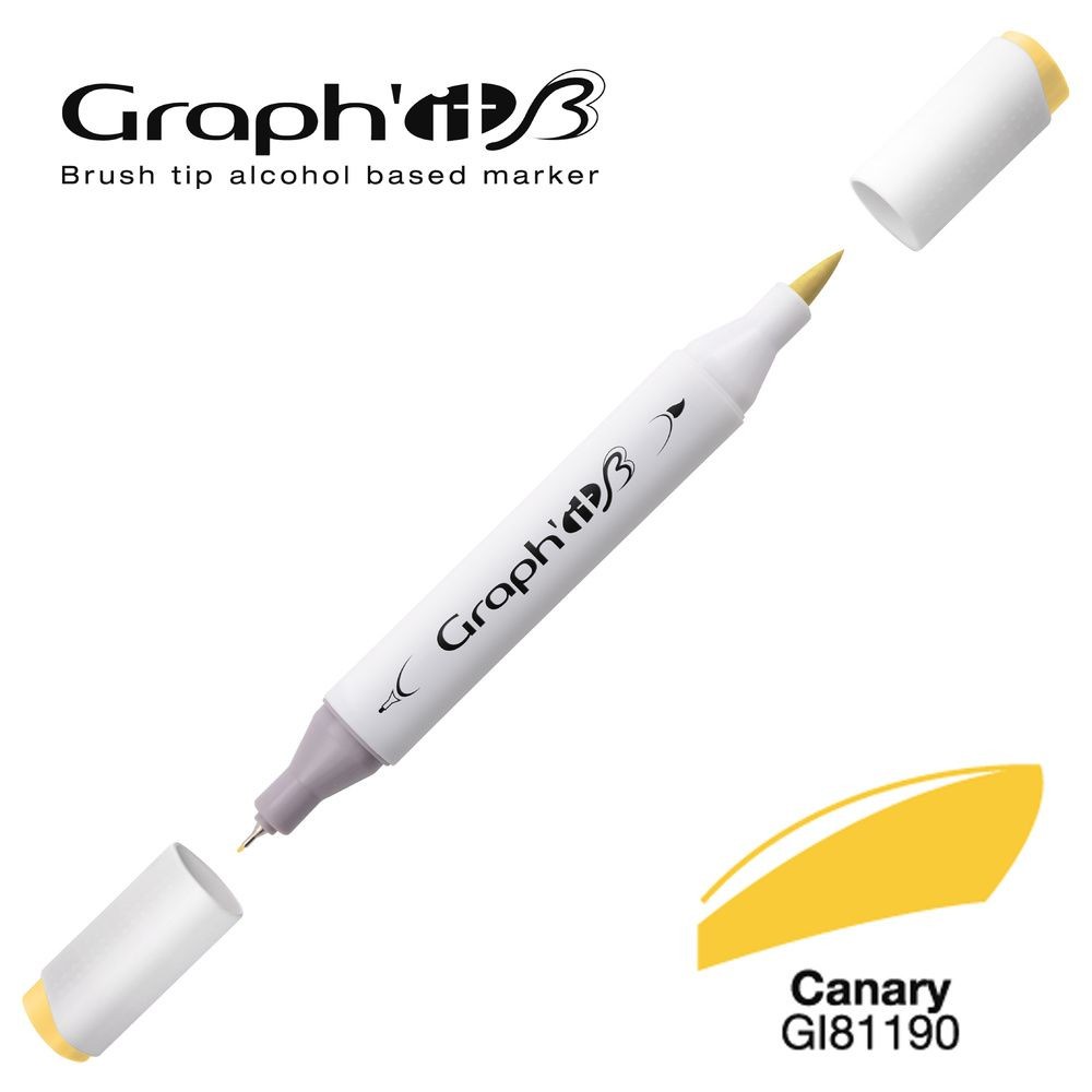 Маркер двосторонній Brushmarker, Світло-жовтий (1190), GI81190 Graph`it