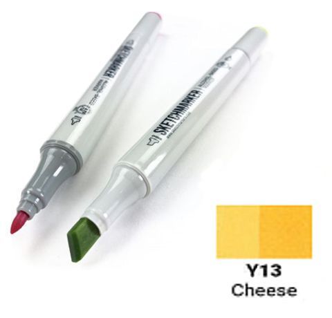 Маркер SKETCHMARKER, 2 пера: долото и тонкое, Cheese - Сыр, SM-Y13 3