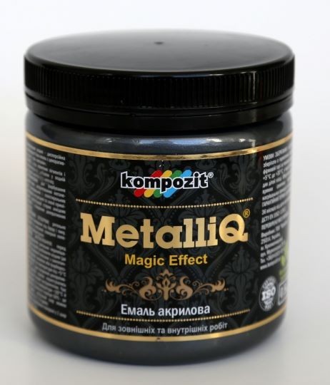 Фарба акрилова емаль Metalliq Kompozit чорна перлина 0,5 кг