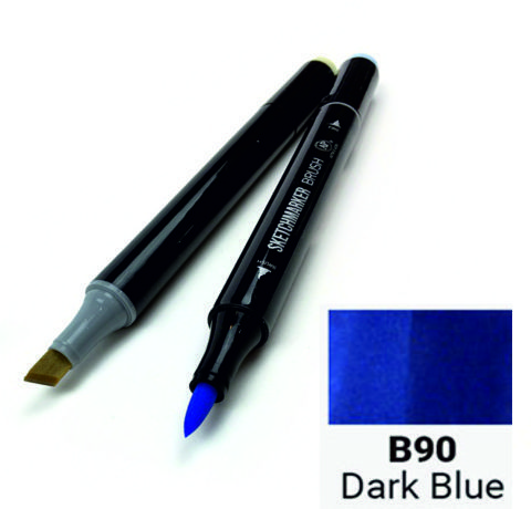Маркер двосторонній SKETCHMARKER Brush Темний синій, SMB-B90 3