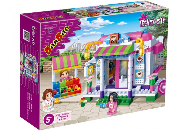 Конструктор "Модный город" Кафе, 338 элм., 6115, Banbao