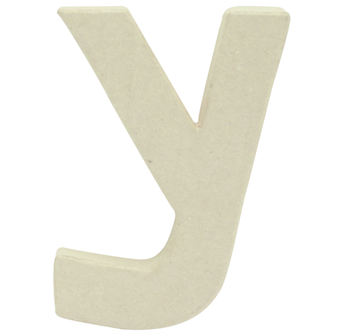 Заготовка из папье-маше Буква-крафт "y" 1,5*8,5*12 см, AC837C ТМ "Clairefontaine"