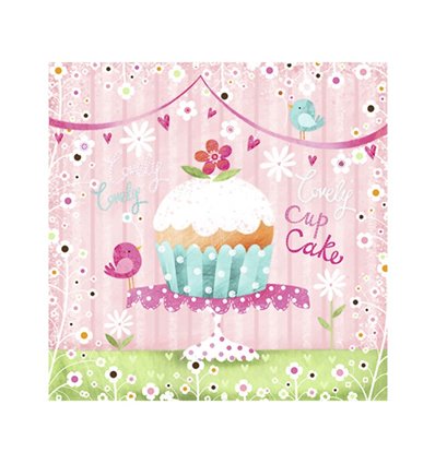 Декупажные салфетки "Lovely Cup Cake", 33*33 см, ti-flair