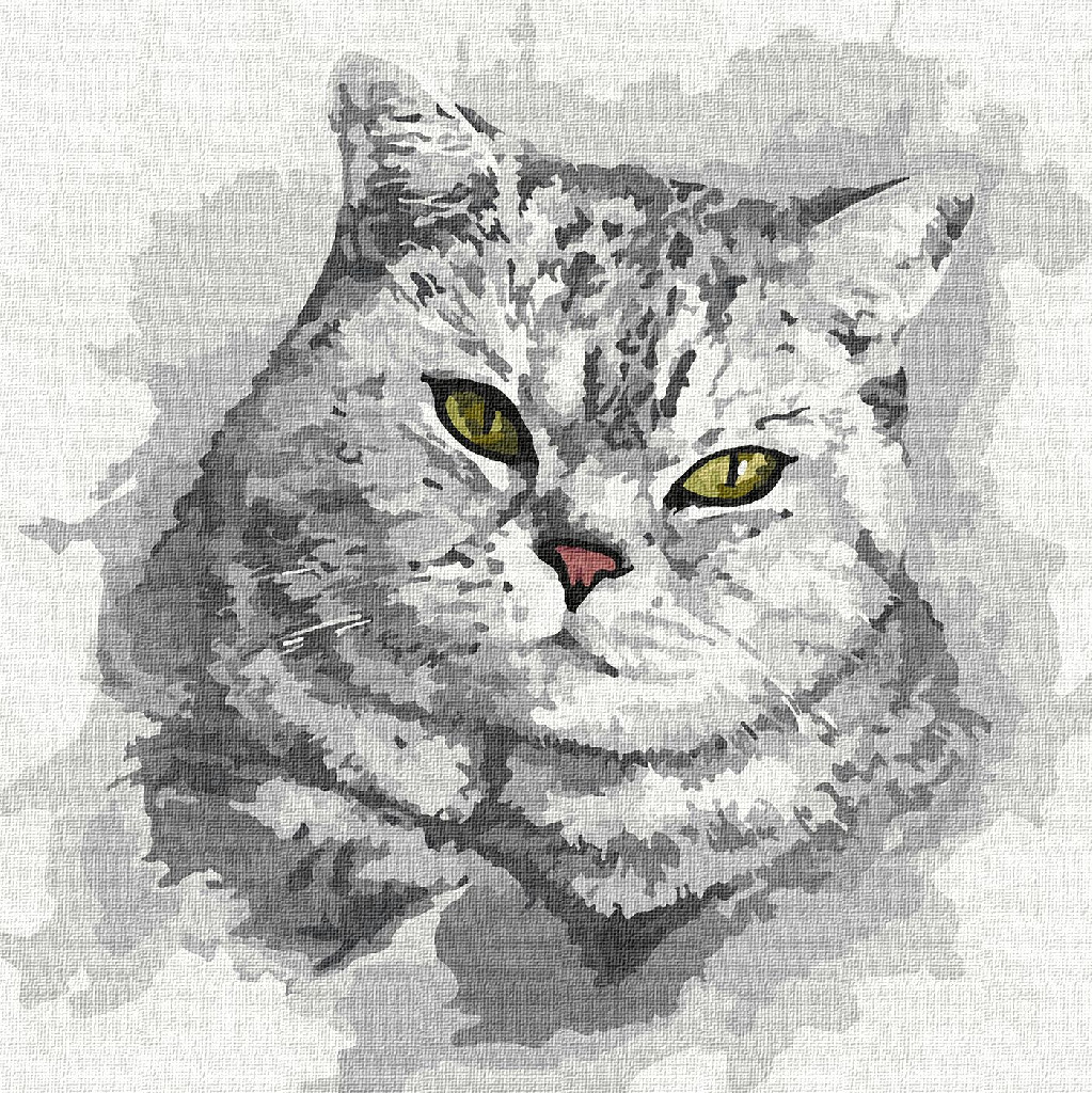 Картина по номерам 30*30 см "Зеленоглазый взгляд", КНО4200
