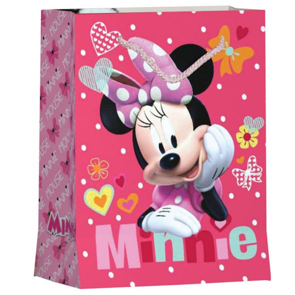 Пакет подарочный бумажный "Minnie Mouse Happy Helpers" M 17,5*9,8*22,9 см, BG-06248-M