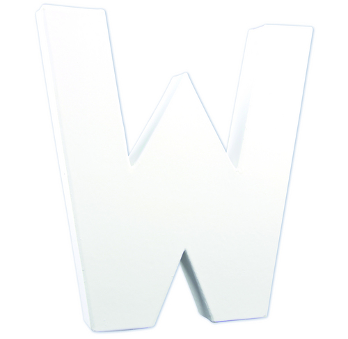 Заготовка из папье-маше Буква "W" 3*19,5*20,5 см, AC722C ТМ "Clairefontaine"