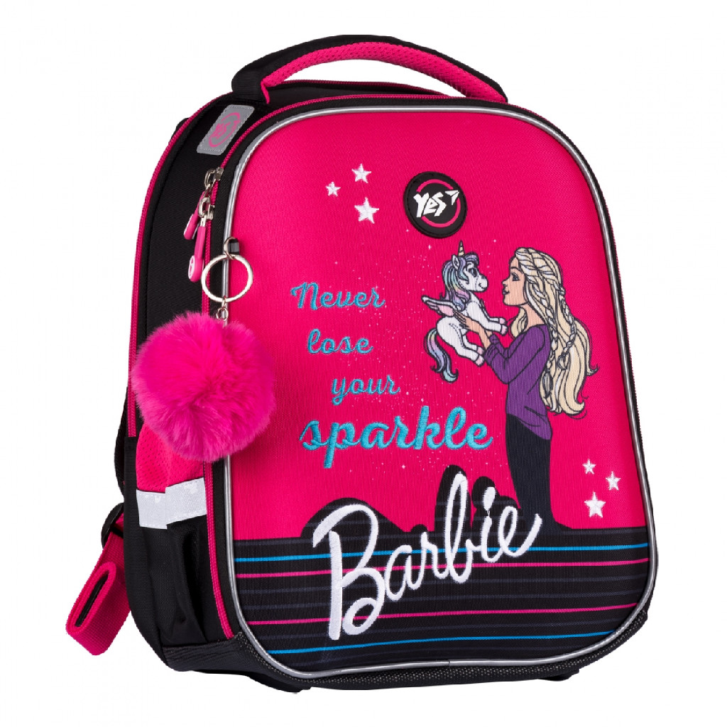Рюкзак шкільний YES H-100 "Barbie", чорний/малиновий, 558785