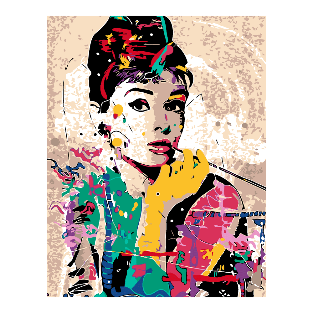 Картина по номерам "Одри Хепберн" 35*45 см, Rosa Start