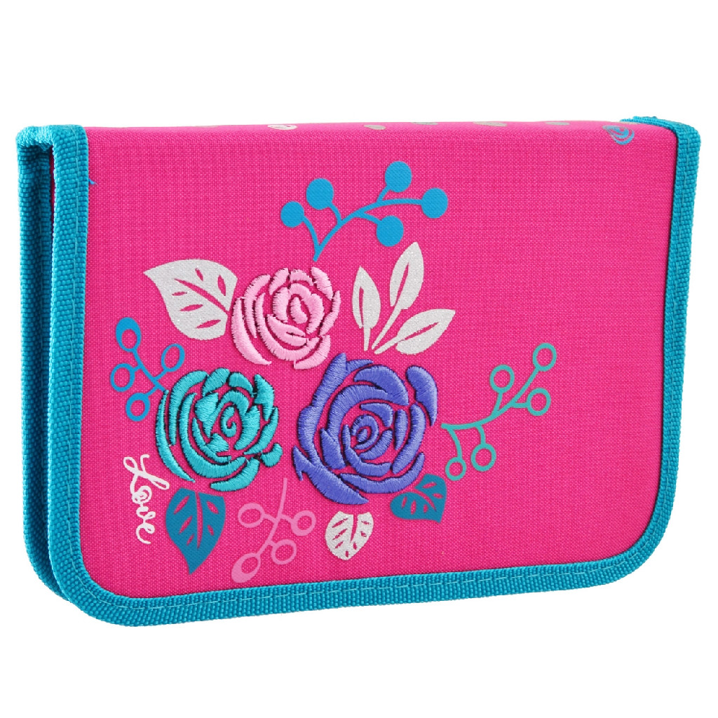 Пенал жесткий одинарный без клап. HP-02 "Lovely roses", 20,5*14*3,2, 532145
