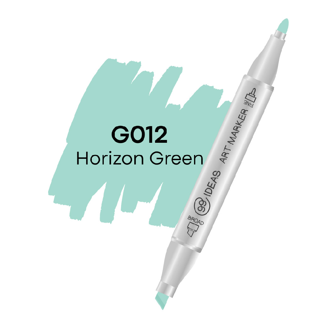 Маркер двухсторонний Horizon Green - Зеленый горизонт, G012, 99IDEAS