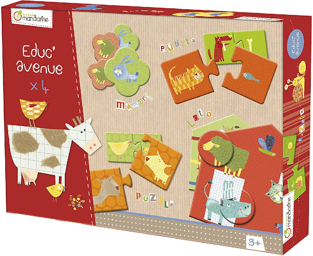 Комплект образовательных игр "Ферма" (3+ лет), 42811O ТМ "Avenue Mandarin"