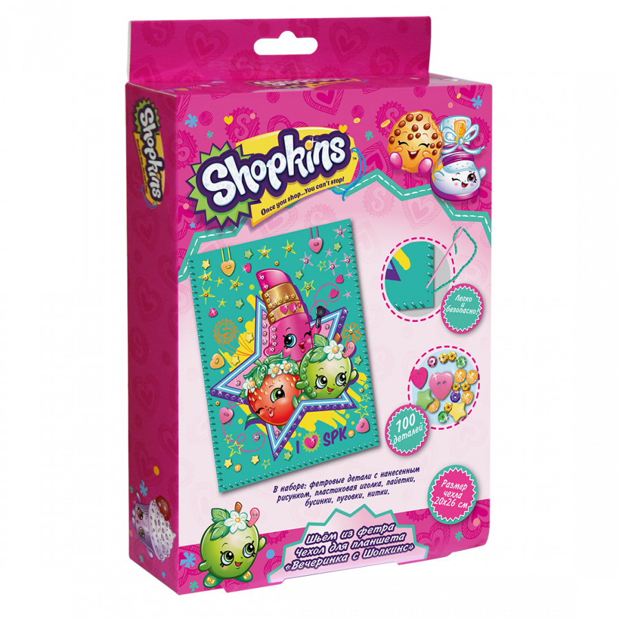 Шьем чехол для планшета из фетра "Вечеринка с Шопкинс", 32535