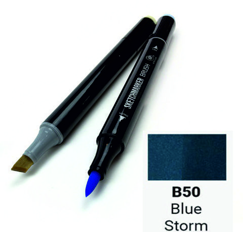 Маркер двосторонній SKETCHMARKER Brush Синій шторм, SMB-B50 3