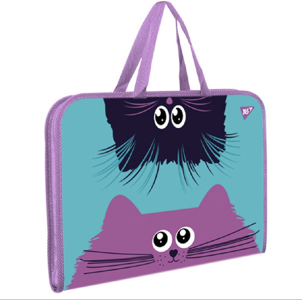 Папка-портфель на молнии с ткан. ручками "Kittycon", 491980 Yes