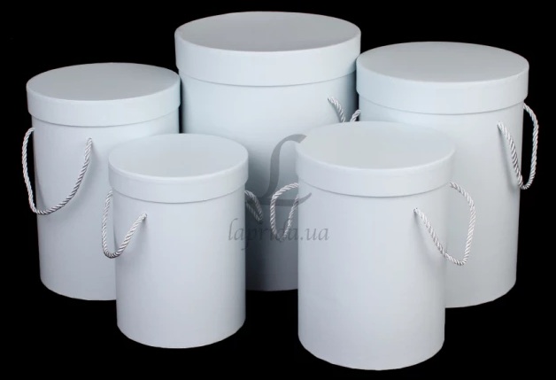 Подарочная коробка круглая №2, W951003 белый