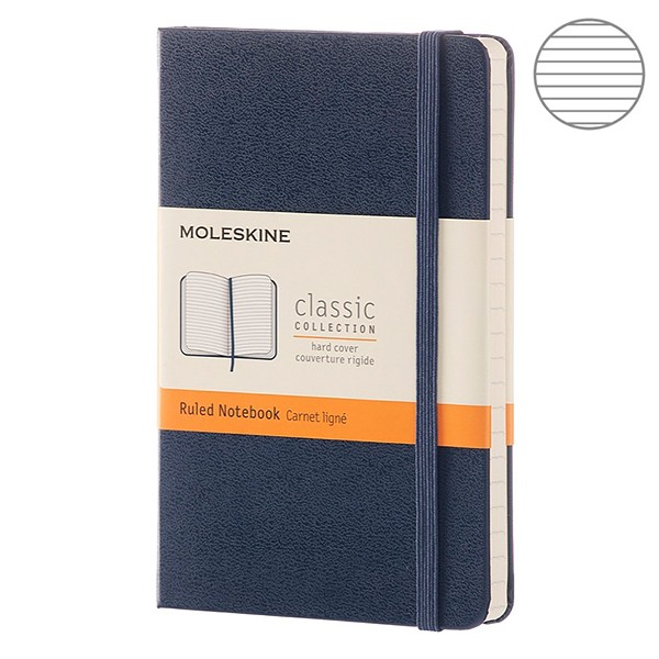 Записник Сапфір кишеньк. лінійка, Moleskine Classic, MM710B20F