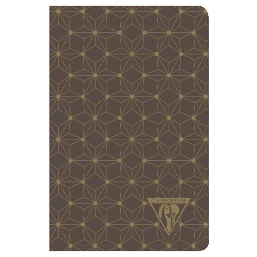 Блокнот 9*14 см 48 арк. Neo Deco NoteBook, лінійка, на скобі, папір сл.кістка, черво.дерево, 192396C