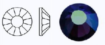 Стрази фольговані 20480 AB/497-11-612/DEEP TANZANITE- ss6 (1,9-2,1 мм, 40 шт.) M.C.Rose VIVA12