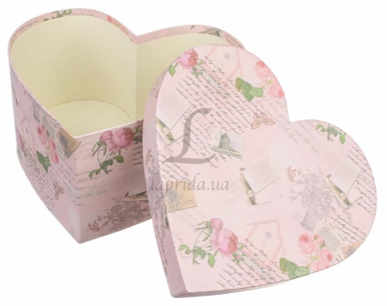 Подарочная коробка сердце маленькая, W5533