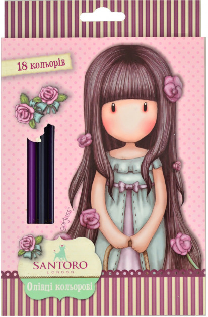 Карандаши 18 цв. "Santoro Rosebud", 290567