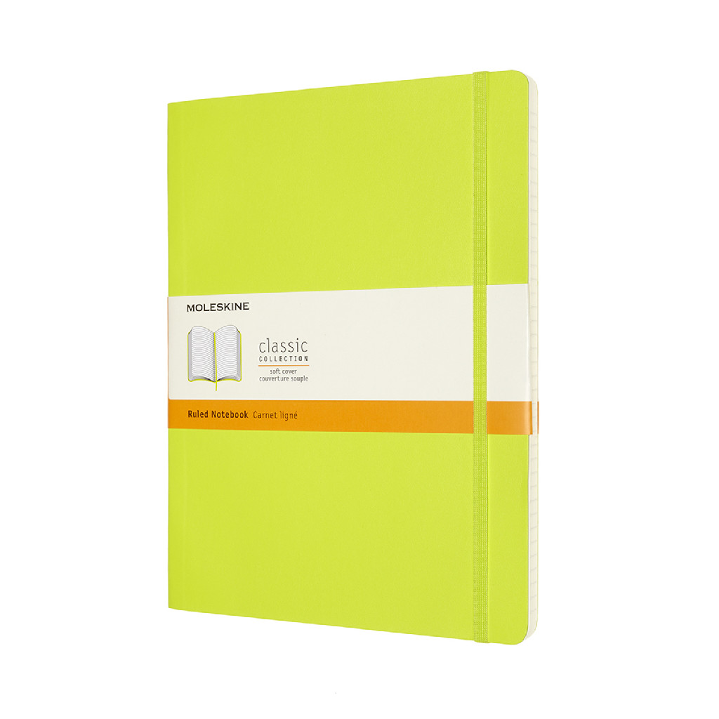 Блокнот Лимонный Зеленый большой линейка, Moleskine Classic, QP090C2