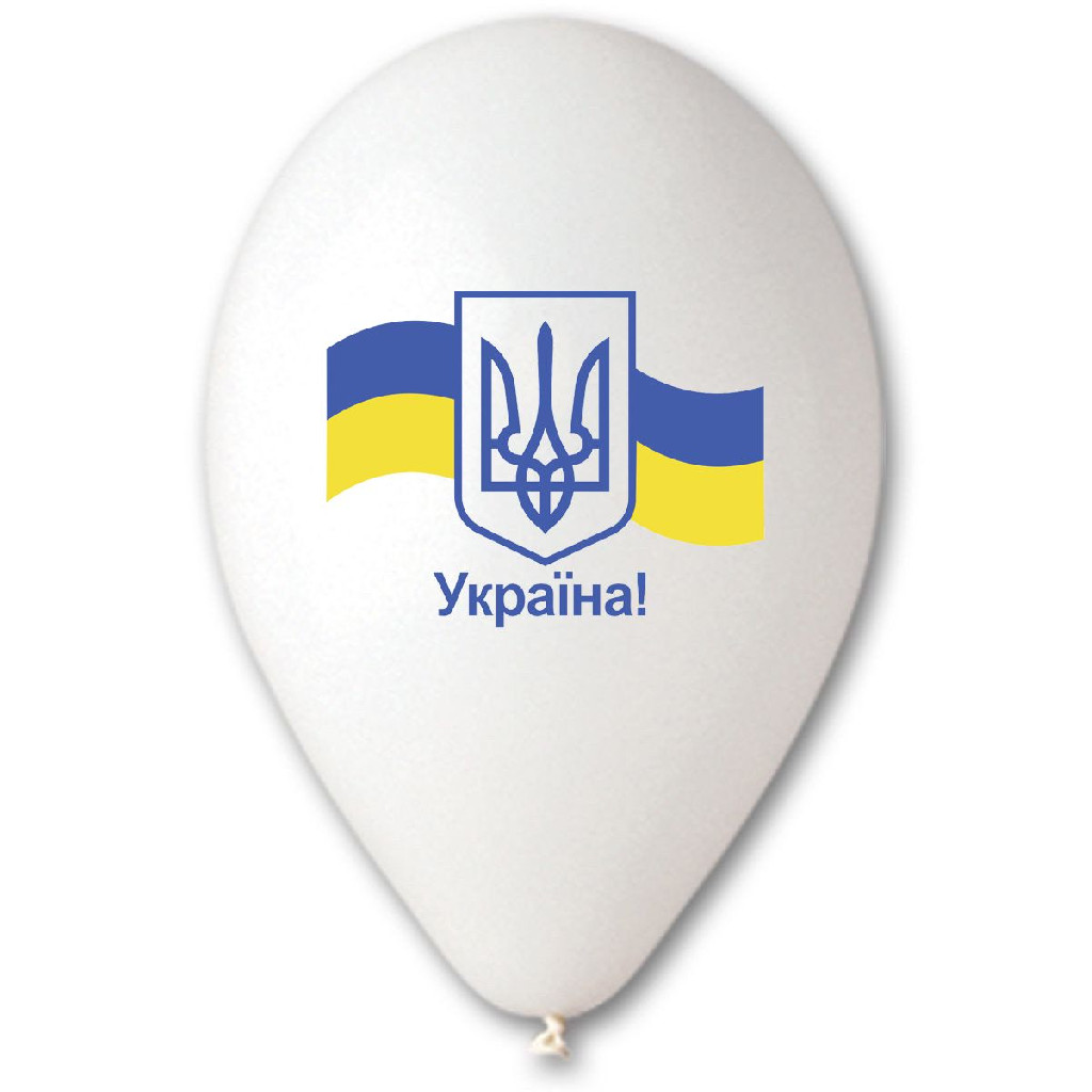 Кулька повітряна 12" Україна прапор, 3103-1324