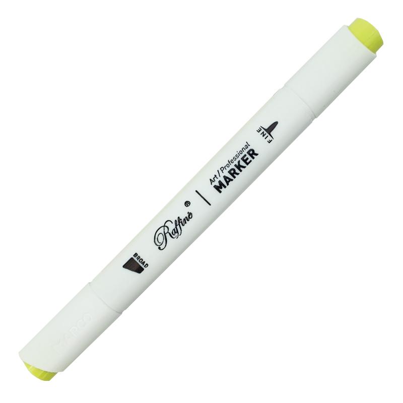 Скетч-маркер двосторонній Raffine Yellow green (G804), 7800-6CB Marco