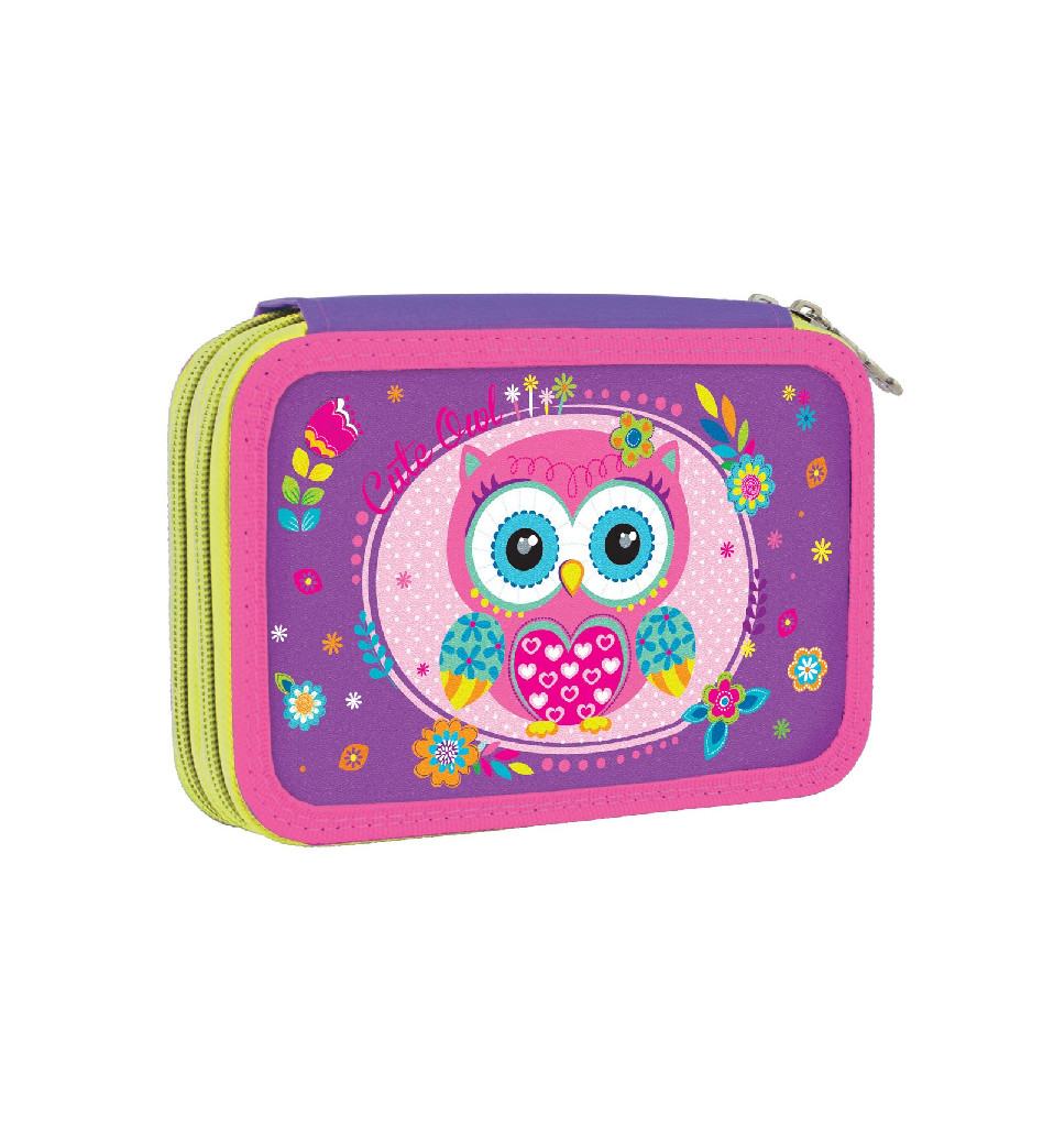 Пенал твёрдый двойной  HP-01 "Little Owl", 20*13*4,5, 532695