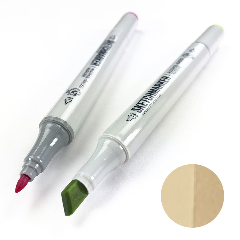 Маркер SKETCHMARKER, 2 пера: долото и тонкое, Tan - Смуглый, SM-BR83 3