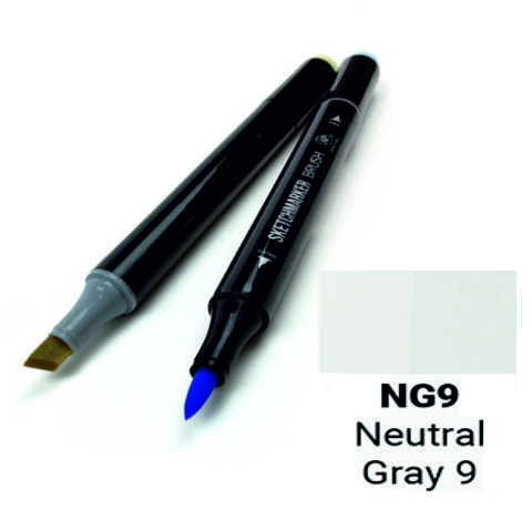 Маркер двусторонний SKETCHMARKER Brush Нейтральный серый 8, SMB-NG8 3